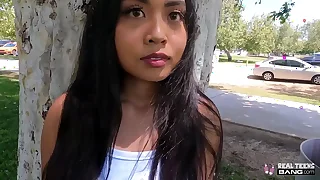 Real Teens - Chesty Asian Luna Mills Does Her First Porn Casting